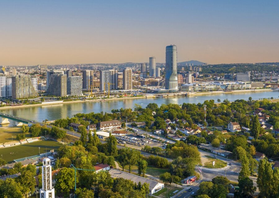 Belgrade Waterfront on the Sava river